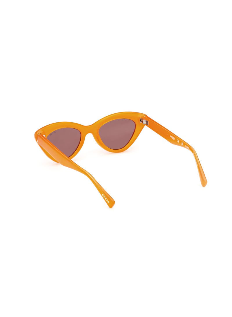 GUESS Unisex UV Protection Cat Eye Shape Plastic Sunglasses GU0013744E50 - Lens Size: 50 Mm - Orange - Image 5
