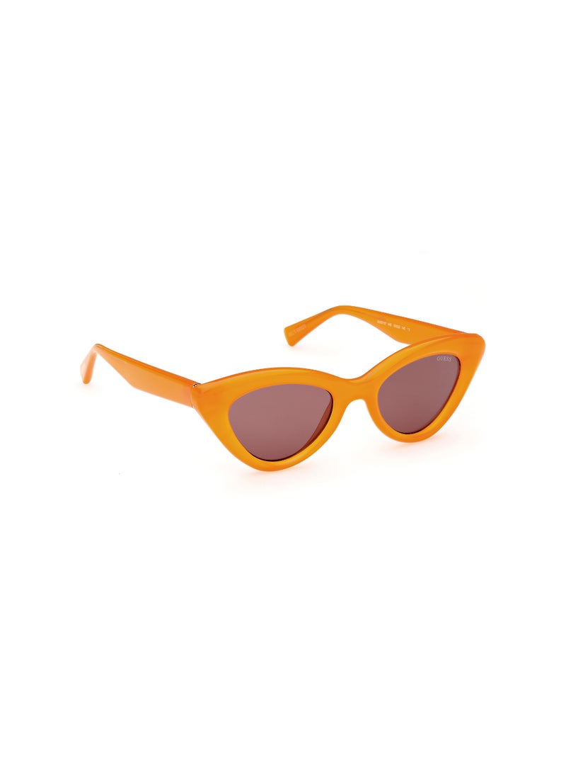 GUESS Unisex UV Protection Cat Eye Shape Plastic Sunglasses GU0013744E50 - Lens Size: 50 Mm - Orange - Image 4