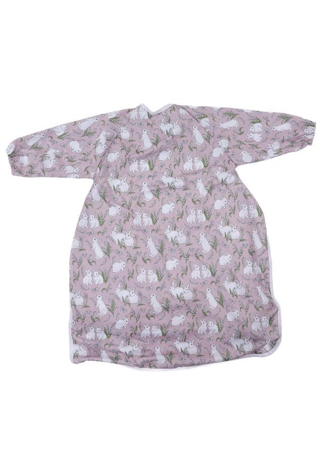 Thoraya - Coverall Baby Feeding Bibs Integrated Waterproof Anti Fouling Polyester Long Sleeve Baby Coverall Bib Rabbit - Image 1