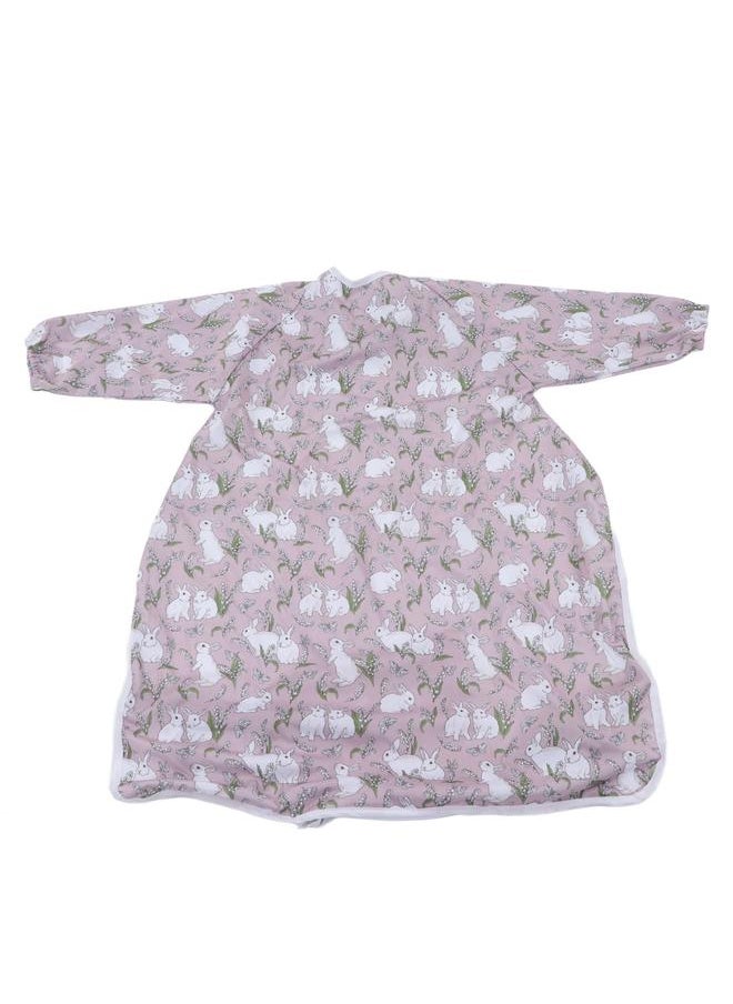 Thoraya - Coverall Baby Feeding Bibs Integrated Waterproof Anti Fouling Polyester Long Sleeve Baby Coverall Bib Rabbit - Image 1
