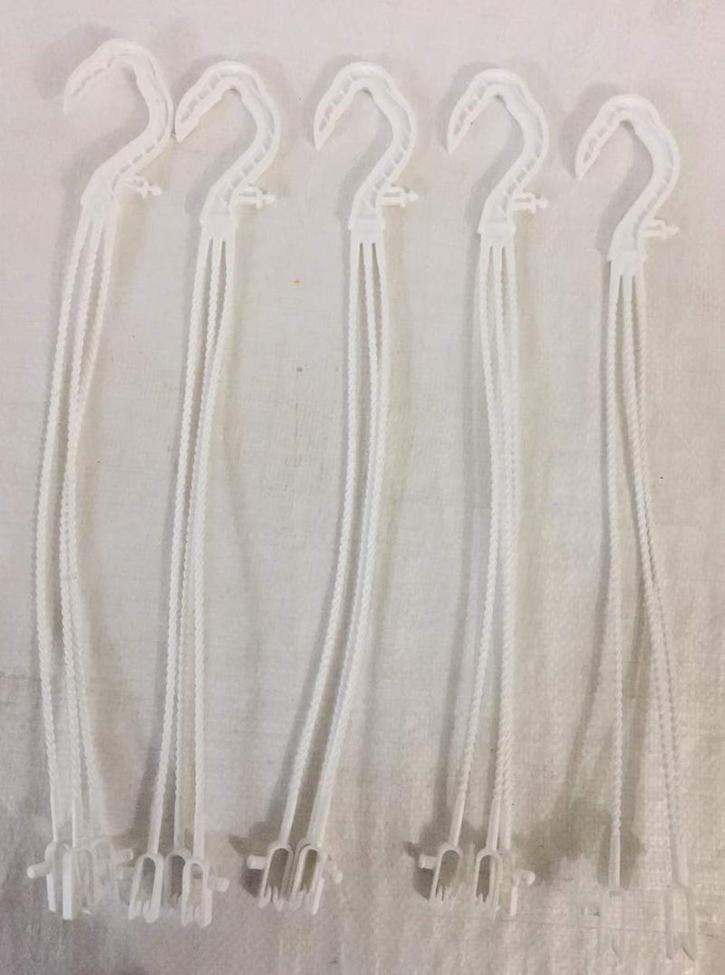 CAPPL Plastic Hanger for Planters, 30 cm Long (Pack of 12, White) - Image 4