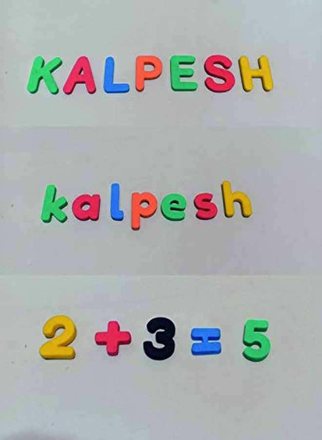 EDULEARNABLE Magnetic Letters Numbers Alphabet Fridge Magnets Colorful Foam ABC 123 Toy Set Preschool Learning Spelling Counting Uppercase Lowercase Math for Kid Toddler (66 Pcs) - Image 3