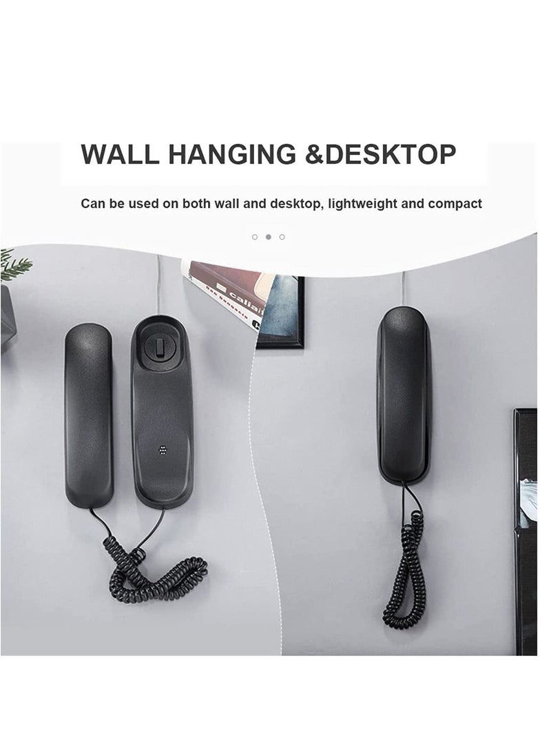 SYOSI Corded Phone Landline, Wall Mountable, Handsets Answering Machine Supports Mute/Pause/Hold/Reset/Flash/Redial Functions for Home Hotel Office Bank Call Center - Image 2