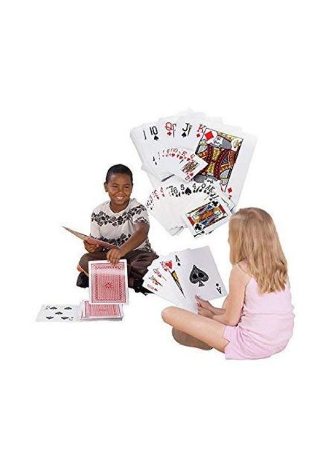 Super Z Outlet Super Z Outlet Giant Jumbo Deck of Big Playing Cards Fun Full Poker Game Set - Measures 8-1/4" x 11-3/4"  - Image 3