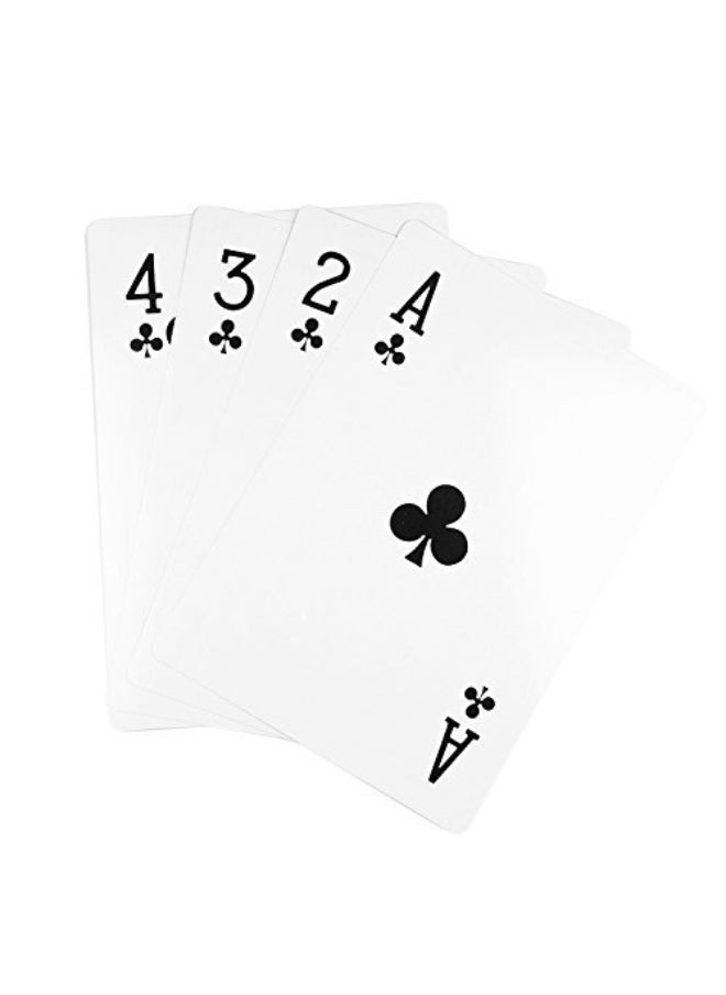 Super Z Outlet Super Z Outlet Giant Jumbo Deck of Big Playing Cards Fun Full Poker Game Set - Measures 8-1/4" x 11-3/4"  - Image 1
