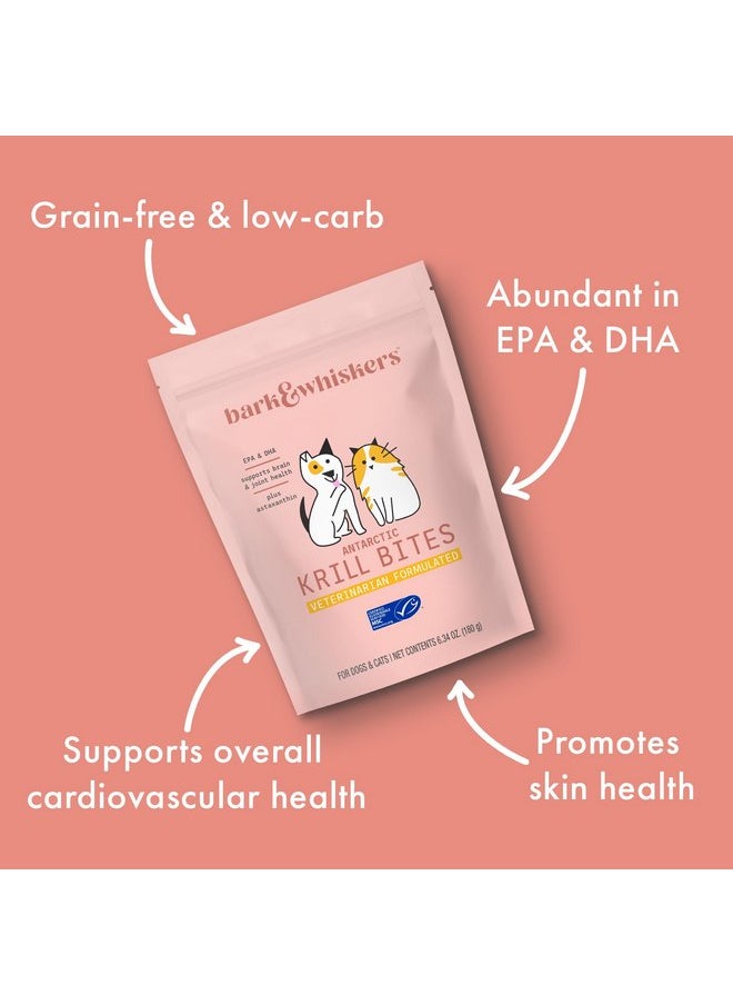 Dr. Mercola Bark & Whiskers Antarctic Krill Bites, 6.34 Oz. (180 g), 60 Chews, EPA & DHA, Supports Brain & Joint Health, Veterinarian Formulated, Non-GMO, MSC Certified, Dr. Mercola  - Image 5