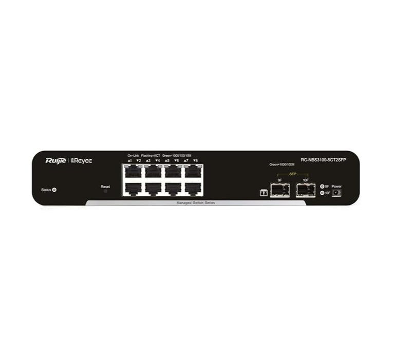 Ruijie RG-NBS3100-8GT2SFP-P, 10-Port Gigabit Layer 2 Cloud Managed PoE Switch - Image 1
