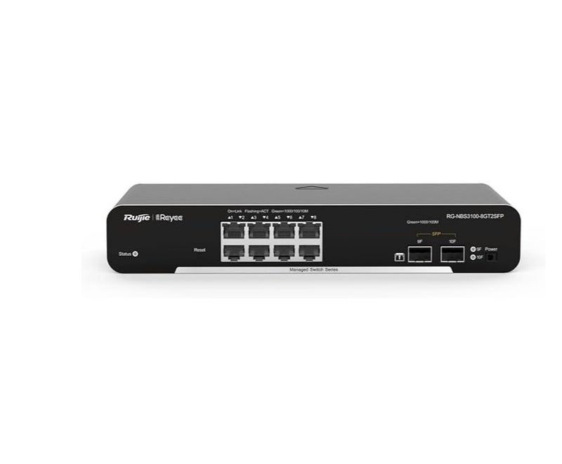 Ruijie RG-NBS3100-8GT2SFP-P, 10-Port Gigabit Layer 2 Cloud Managed PoE Switch - Image 2