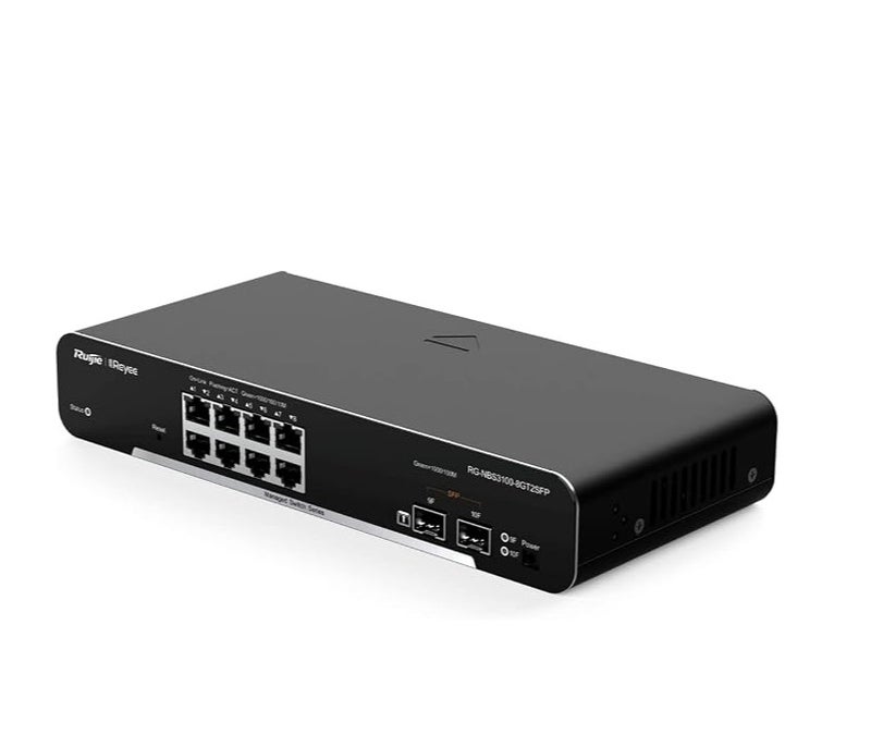 Ruijie RG-NBS3100-8GT2SFP-P, 10-Port Gigabit Layer 2 Cloud Managed PoE Switch - Image 3