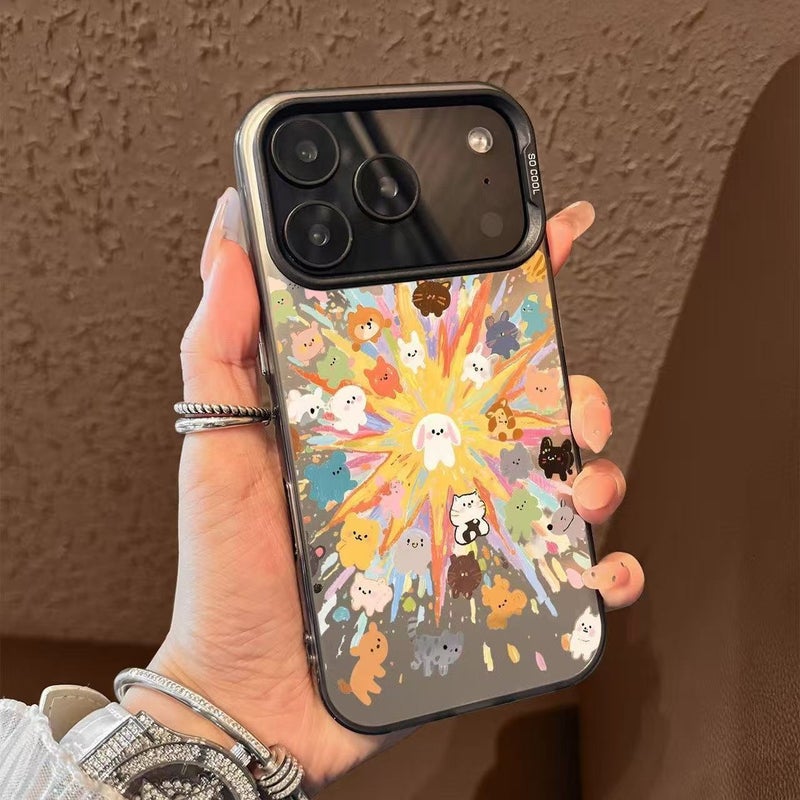 جراب هاتف Apple iPhone 17 Pro Max بتصميم كرتوني شفاف يضم ألعابًا نارية وحيوانات - جراب واقٍ مقاوم للصدمات - Image 1