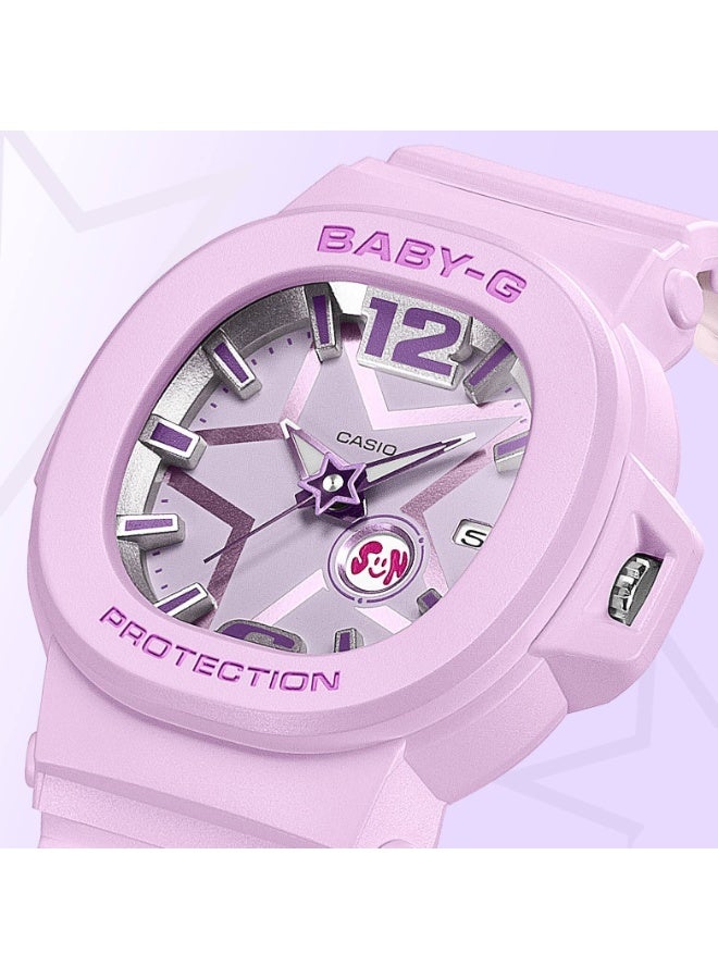 كاسيو ساعة كاسيو بيبي-جي BGA-10D-6A نسائية بعرض تناظري، مقاومة للماء حتى 100 متر، بسوار بنفسجي، بتصميم عصري أنيق - Image 5