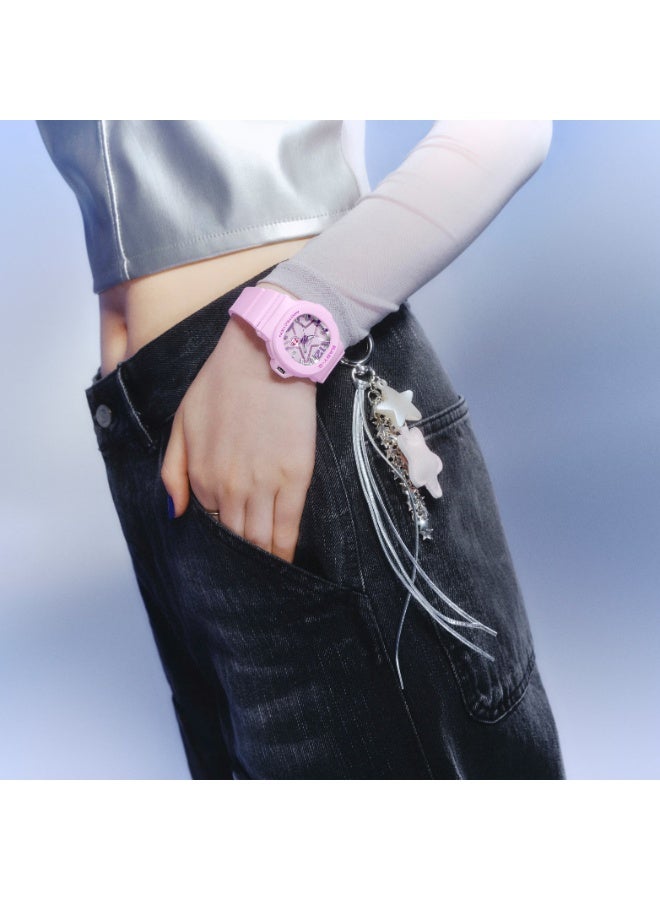 كاسيو ساعة كاسيو بيبي-جي BGA-10D-6A نسائية بعرض تناظري، مقاومة للماء حتى 100 متر، بسوار بنفسجي، بتصميم عصري أنيق - Image 3