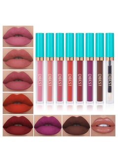 QiBest 7 Matte Liquid Lipstick With 1 Lip Plumber Gloss Makeup Set Long Lasting High Pigmented Velvety Waterproof Nude Lipgloss Kit Make Up Gift Sets For Women Girls  - Image 2