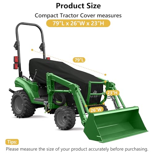 AKEfit Tractor CoverTractor Covers Waterproof Heavy Duty420D Oxford Waterproof Dustproof UV Protection Universal Cover 79 L x 26 W x 23 H W x 23 H - Image 3