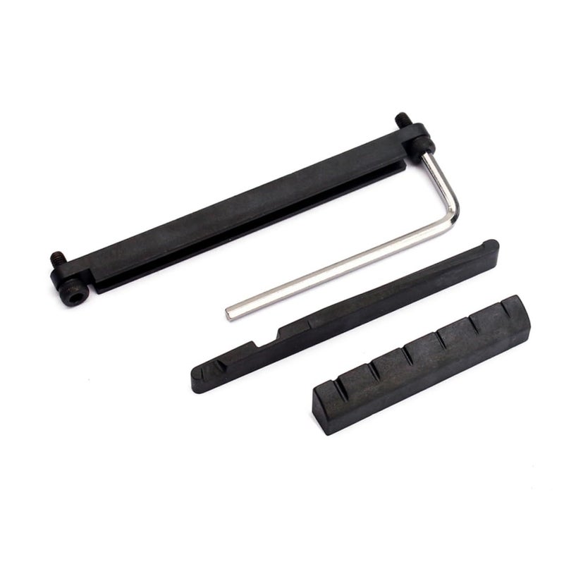 Acoustic Guitar Nut Saddle and Adjustable Lower Nuts Rail Set with Driver - Image 2