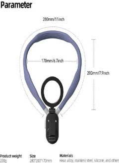 LIVVY Magnetic Neck Phone Holder (Telesin) – 360° Rotating Hands-Free Mount (حامل الهاتف المغناطيسي للرقبة) for Vloggers (فلوق), Video Recording (تسجيل الفيديو), Live Streaming (البث المباشر), Cooking & Travel – Adjustable Lazy Bracket (قاعدة بدون استخدام اليدين) for All Smartphones  - Image 3