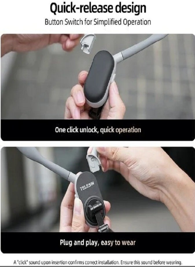 LIVVY - Magnetic Neck Phone Holder (Telesin) – 360° Rotating Hands-Free Mount (حامل الهاتف المغناطيسي للرقبة) for Vloggers (فلوق), Video Recording (تسجيل الفيديو), Live Streaming (البث المباشر), Cooking & Travel – Adjustable Lazy Bracket (قاعدة بدون استخدام اليدين) for All Smartphones - Image 1