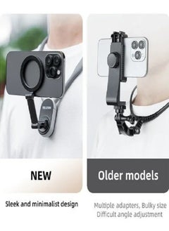 LIVVY Magnetic Neck Phone Holder (Telesin) – 360° Rotating Hands-Free Mount (حامل الهاتف المغناطيسي للرقبة) for Vloggers (فلوق), Video Recording (تسجيل الفيديو), Live Streaming (البث المباشر), Cooking & Travel – Adjustable Lazy Bracket (قاعدة بدون استخدام اليدين) for All Smartphones  - Image 5