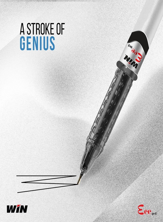 دبليو آي أن أقلام جل WINN Eee | ٢٠ قلم حبر أسود | حبر جل داكن | كتابة سلسة | أدوات مكتبية مدرسية ومكتبية | رأس ٠٫٧ مم لتدفق سلس للحبر | حبر مقاوم للماء | أقلام للطلاب - Image 4