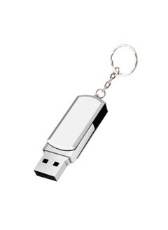 Generic Gift Lettering Rotating USB Flash Disk 16g Small Fat Man Car 32G Metal 8g64g High Speed USB Flash Disk 128g-Color:Silver-Capacity:256GB  - Image 4