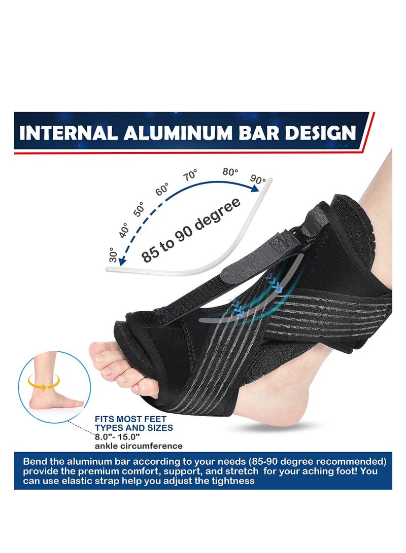 Plantar Fasciitis Relief Night Splint, Adjustable Plantar Fasciitis Brace Night Splints for Plantar Fasciitis, Foot Drop Ankle Pain, Heel Pain, Achilles Tendonitis Support Random Color Ball - Image 3