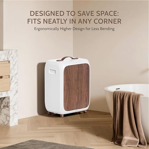 Keenray Towel Warmer Bucket, Luxury Rectangle Towel Warmer for Bathroom with Timer & Delay, Customized Fragrance, Child Lock, Fits 2 Large Towels, Blankets, Bathrobes, Ideal Gift for Him & Her(Brown) - Image 3