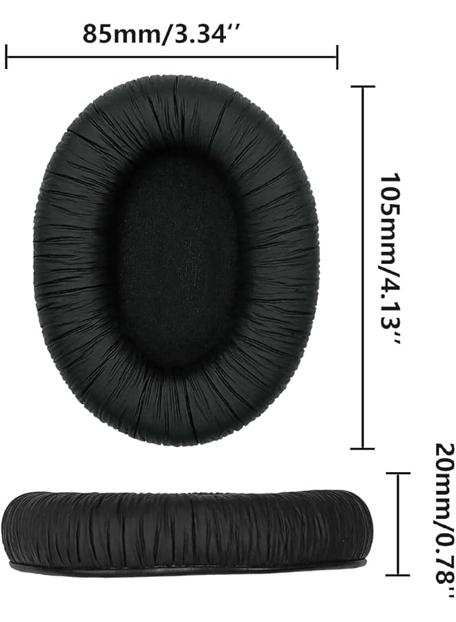 Softer Replacement Ear Pads For Sennheiser Hd280 Hd280 Pro Hd281 Hmd280 Hmd281 Headphones Earpads Headset Ear Cushion Repair Parts With Memory Foam&Protein Leather Black