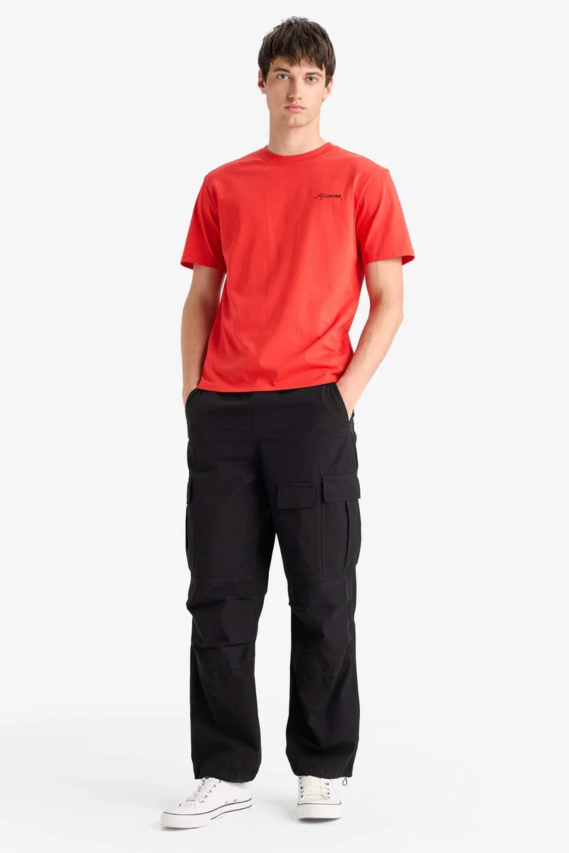 DeFacto Regular Fit Crew Neck Printed Short Sleeve T-Shirt