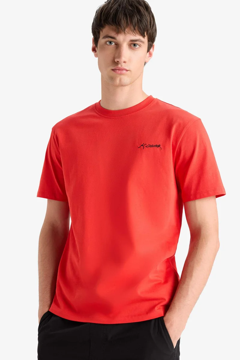 DeFacto Regular Fit Crew Neck Printed Short Sleeve T-Shirt