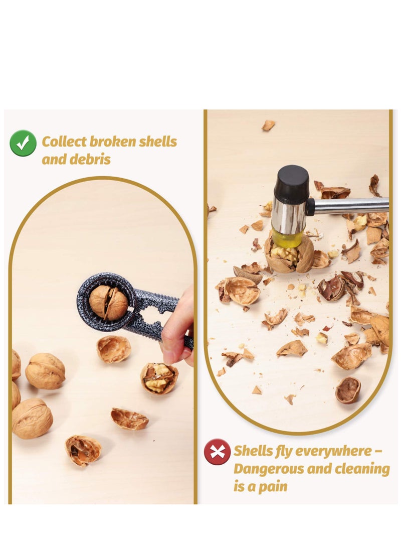Excefore - Pecan Nut Cracker and 2 Picks Walnut Plier Opener Tool with Non-slip Handle - Image 1