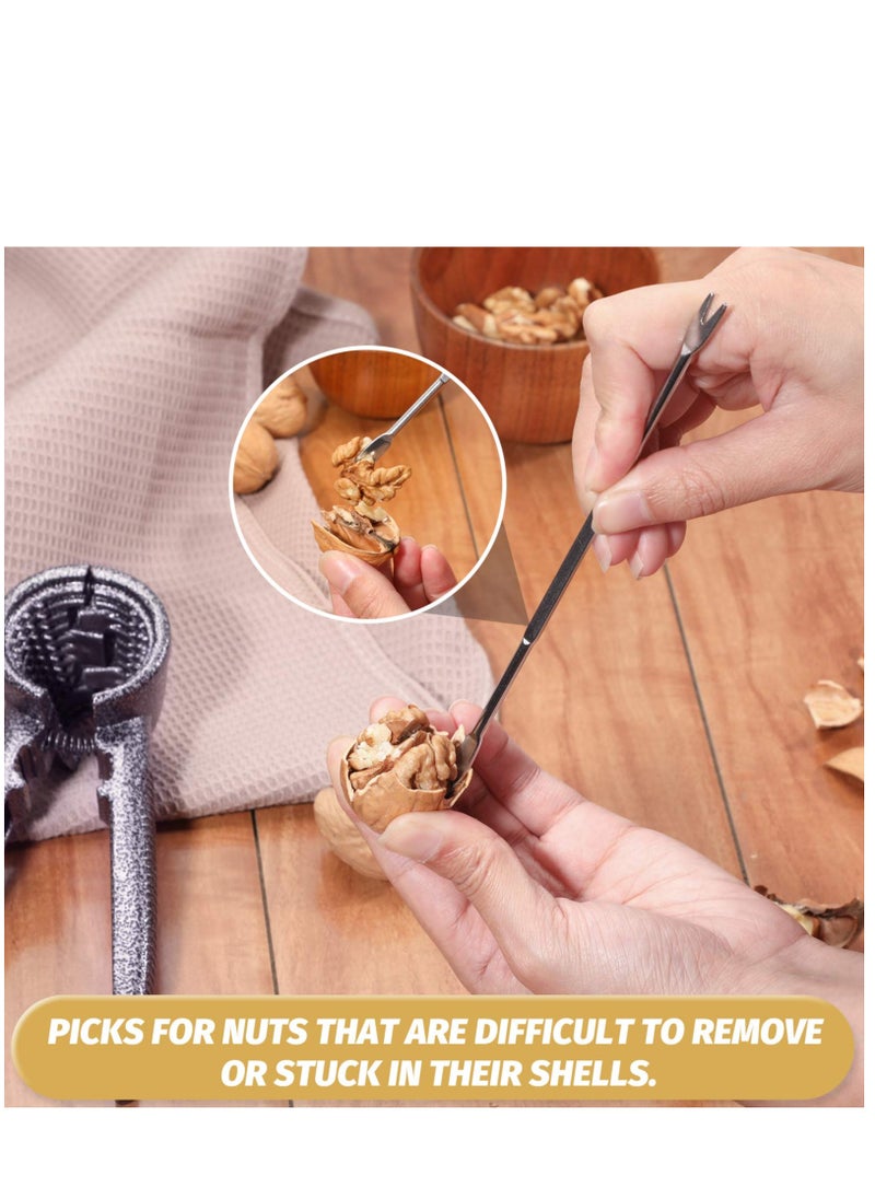 Excefore - Pecan Nut Cracker and 2 Picks Walnut Plier Opener Tool with Non-slip Handle - Image 1