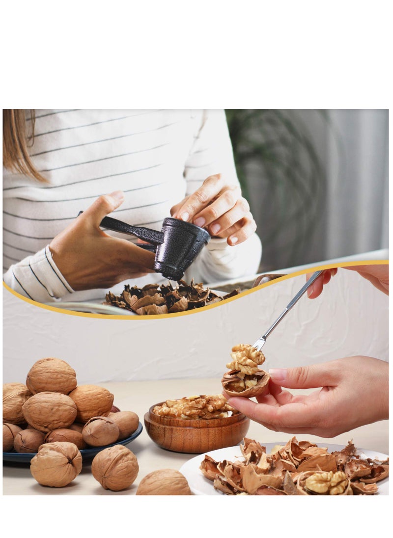 Excefore - Pecan Nut Cracker and 2 Picks Walnut Plier Opener Tool with Non-slip Handle - Image 1