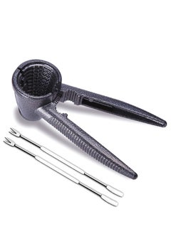 Pecan Nut Cracker and 2 Picks Walnut Plier Opener Tool with Non-slip Handle