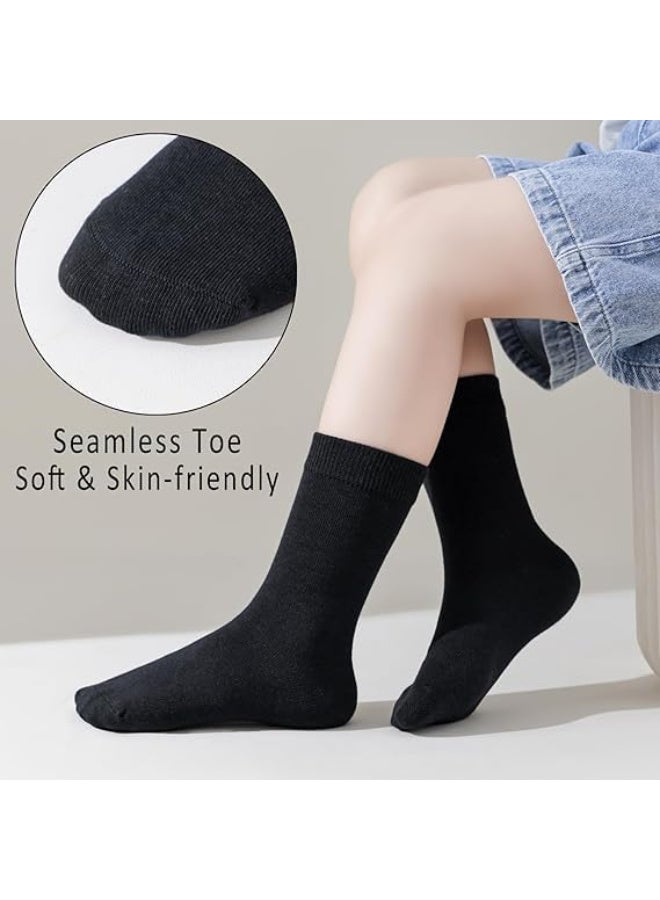 Tango 6 Pairs Kids Socks for Boys Girls Crew Dress Athletic Socks Soft Cotton Childrens School Uniform Sock (UAE/KSA, Age, 3 Years, 6 Years, Regular, Black - 6 Pairs) - Image 5