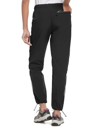 BALEAF Women's Petite Hiking Pants Lightweight Quick Dry Water Resistant Cargo Pants 27'' Inseam for All Seasons Black Size M - Image 3