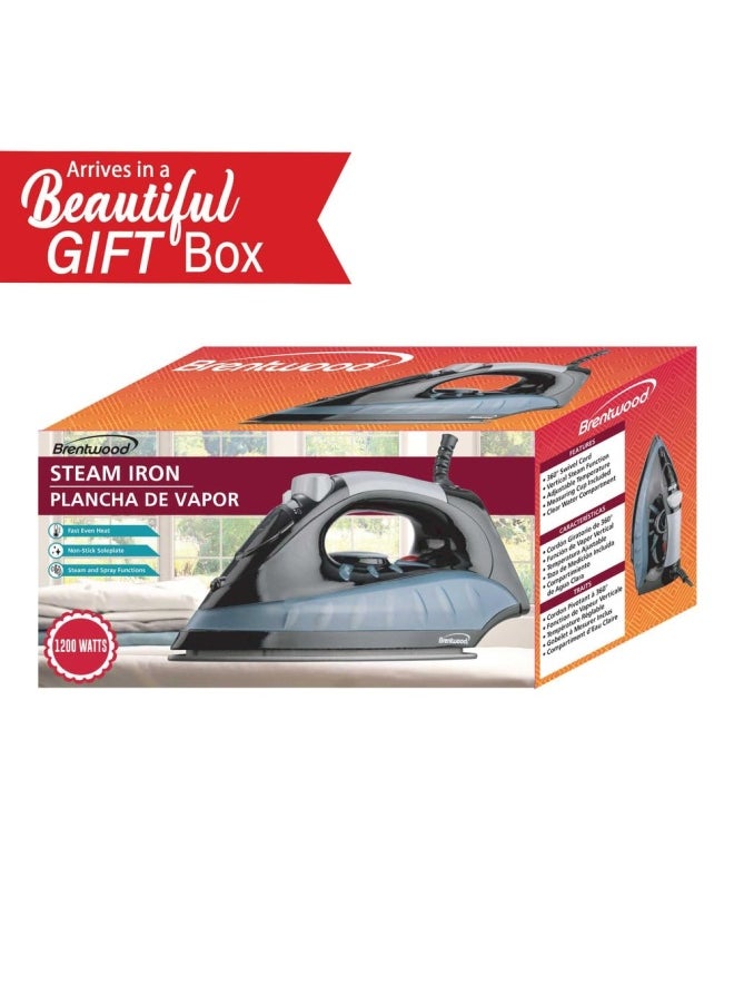 Brentwood Brentwood Mpi 62 Non Stick Steam Iron Black  - Image 5