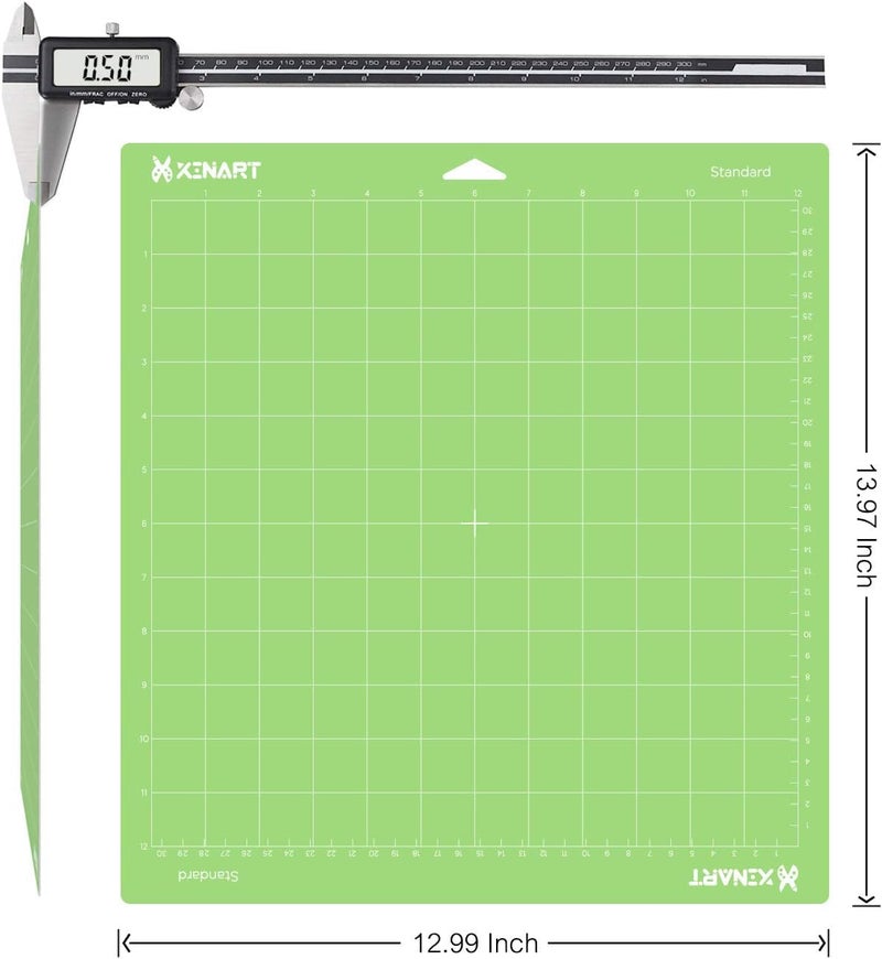 XINART Cutting Mats for Cricut Maker 3,Explore 3,Maker,Air 2,12x12 inch 3 Mats Standard Sticky Grip 12x12" Green Replacement Cut Mat for Cricut - Image 5