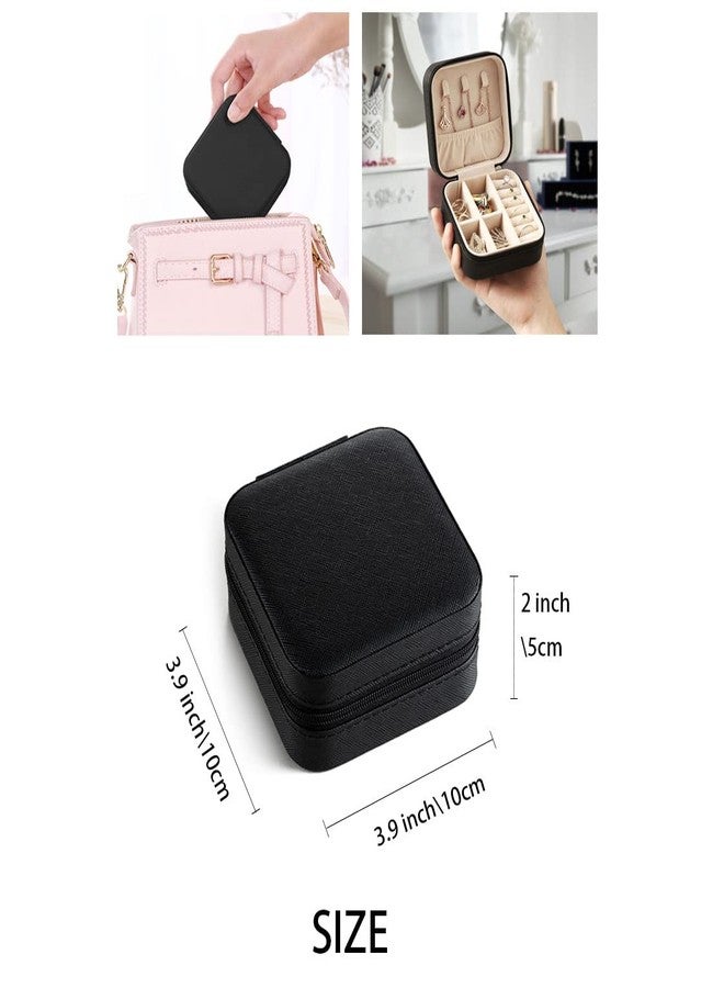 ZPROW Travel Jewelry Case, Mini Portable Jewelry Travel Boxes, Small Jewelry Organizer for Rings, Earrings, Pendants, Watches, Necklaces, Lipsticks Organizer Storage Holder Case (Black-6packs) - Image 3