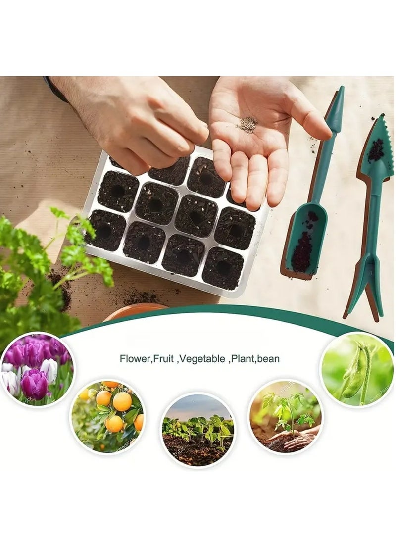 مجموعة متكاملة لزراعة البذور - عبوة من 4 صواني لزراعة الشتلات، وإضاءة زراعة كاملة الطيف، ووحدة تحكم في الوقت، وقبة رطوبة، وصواني آمنة للغسل في غسالة الأطباق! - مثالية لزراعة الخضراوات والفواكه المائية، والبستنة الداخلية | البستنة الحديثة | صواني البولي إيثيلين، ومجموعة إنبات النباتات. - Image 3