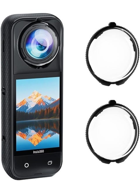 Lens Guards for Insta 360 X5, Dual Lens Protector Cover, Waterproof Dustproof, Action Camera Accessories (PC)