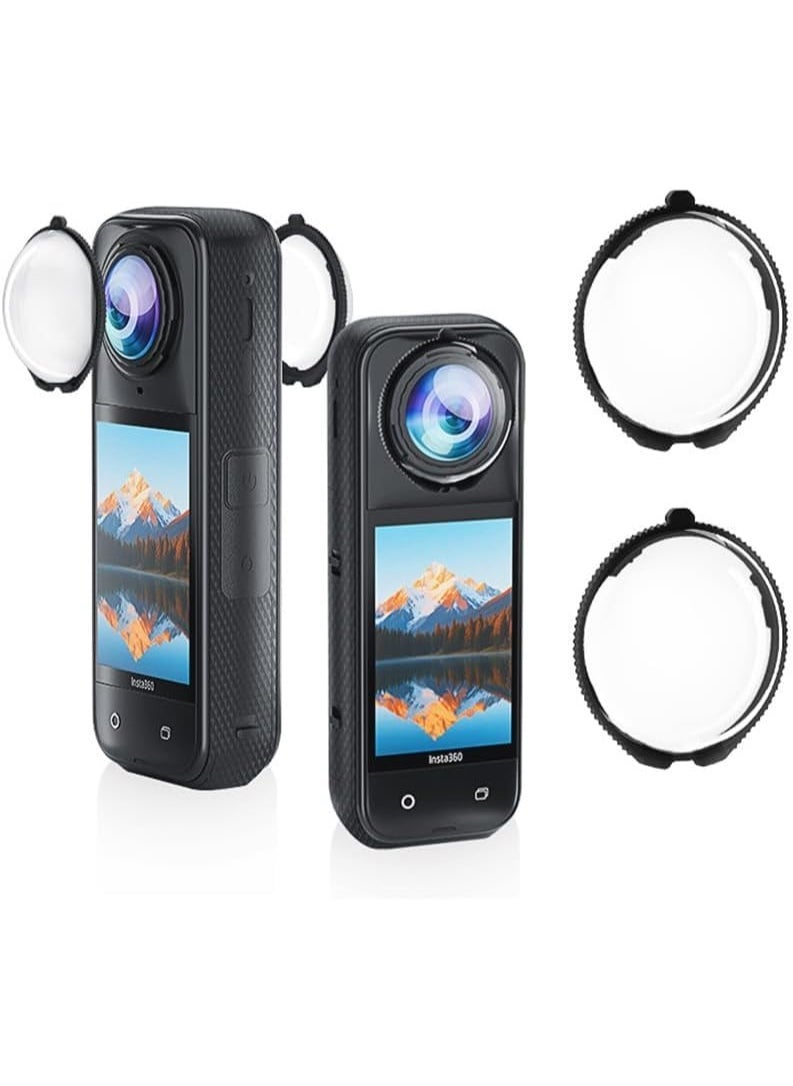 Lens Guards for Insta 360 X5, Dual Lens Protector Cover, Waterproof Dustproof, Action Camera Accessories (PC)