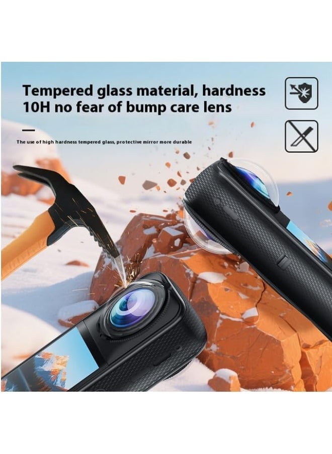 Lens Guards for Insta 360 X5, Dual Lens Protector Cover, Waterproof Dustproof, Action Camera Accessories (PC)