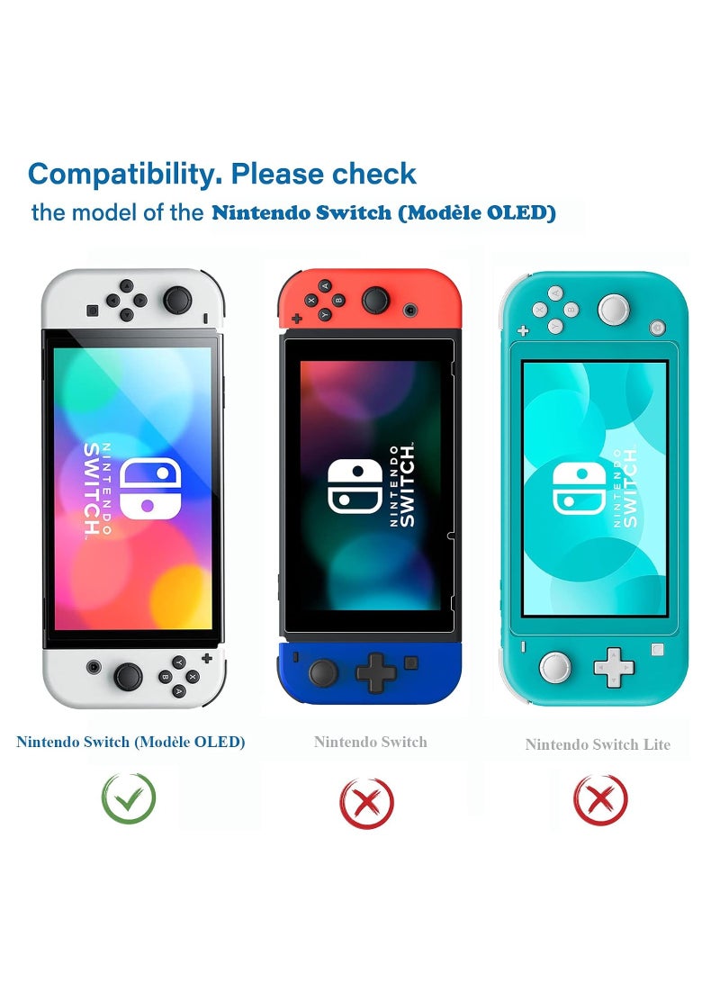 4-Piece Ultra-Tempered Glass Screen Protector for Nintendo Switch (Model OLED) - Scratch-Resistant, Fingerprint-Proof, Bubble-Free Installation, 9H Hardness, 0.33mm Ultra-Transparent - Image 2