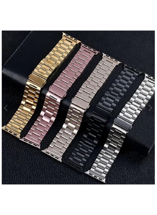 بروماس سوار بديل من الفولاذ المقاوم للصدأ لساعة Apple Watch مقاس 42/44/45 مم - Image 4