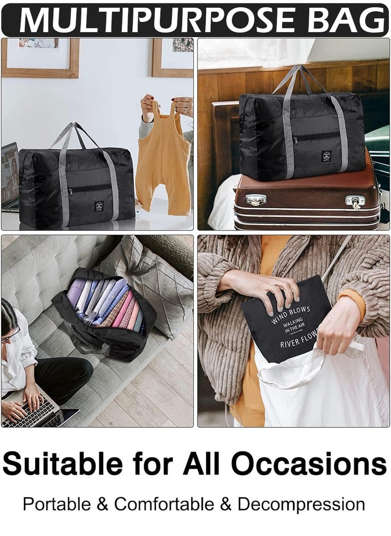QUTOOB - foldable travel bag with trolley sleeve - Large Capacity Travel Luggage Bag, Multipurpose Folding Bag Ideal For Travel, Storage, Gym, Sports, Trips, Weekender, Etc, portable travel bags for men women - Image 1