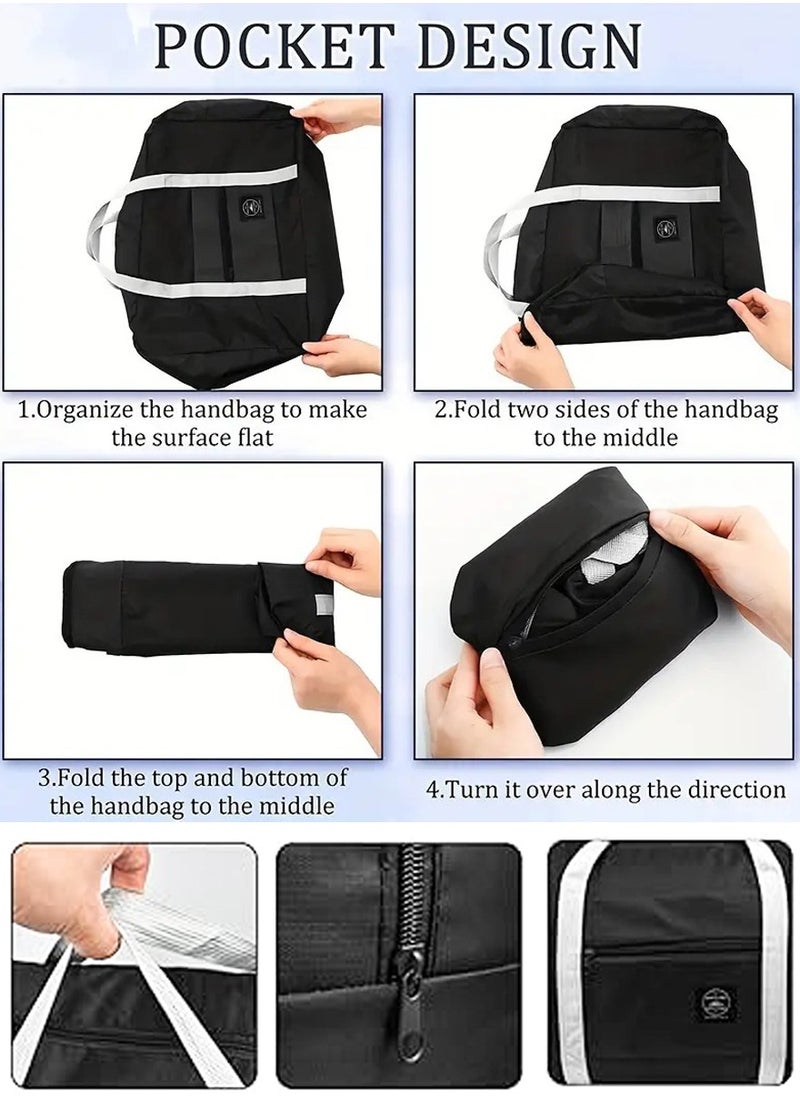 QUTOOB - foldable travel bag with trolley sleeve - Large Capacity Travel Luggage Bag, Multipurpose Folding Bag Ideal For Travel, Storage, Gym, Sports, Trips, Weekender, Etc, portable travel bags for men women - Image 1
