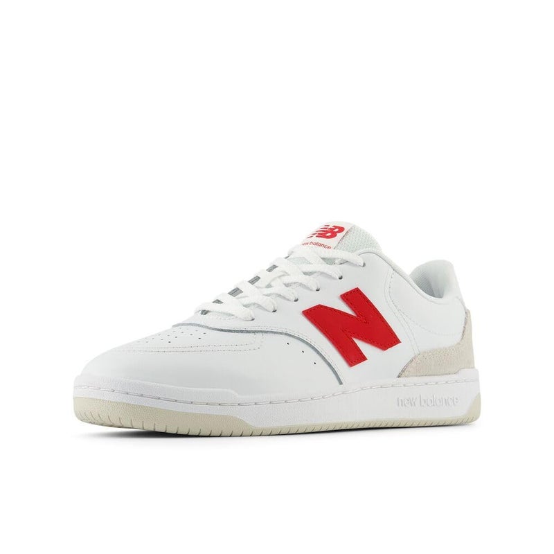 New Balance Mens BB80 V1 Sneaker WhiteTeam Red 8 M