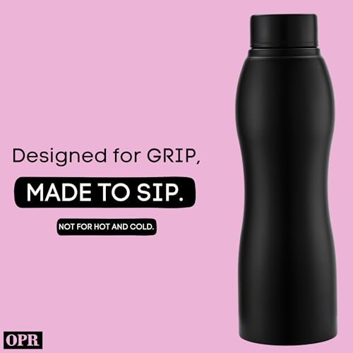 OPR HydroCurve Water Bottle | Premium 1 Litre Black Stainless Steel Water Bottles For Men And Women | Leak-Proof, Rust-Resistant, SingleWalled for Home, Gym, Office, School & Yoga |1000ml Capacity. - Image 4