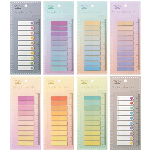 Mr. Pen Mr Pen Colorful Sticky Tabs 1600 pcs Translucent Page Markers WaterResistant Book Tabs for Annotating Bible Study Planning Indexing Document Organization - Image 1