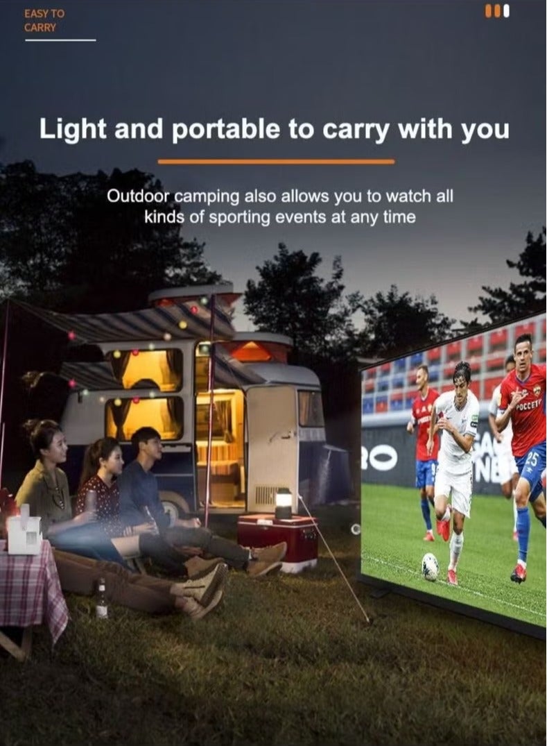 Umiio Portable HD WiFi Theatre Android TV Projector System for FIFA Special – Indoor & Outdoor Use, 1080P HD Resolution, Wireless Connectivity, 50,000 Hours Lamp Life, Built-In Android TV Supports Streaming  Gaming  - Image 3